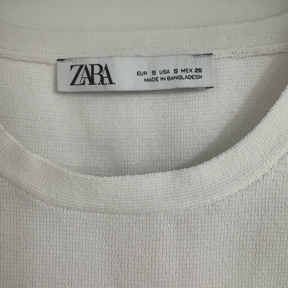 Zara White Crop Top. Size S. Excellent Condition. - Picture 2 of 3